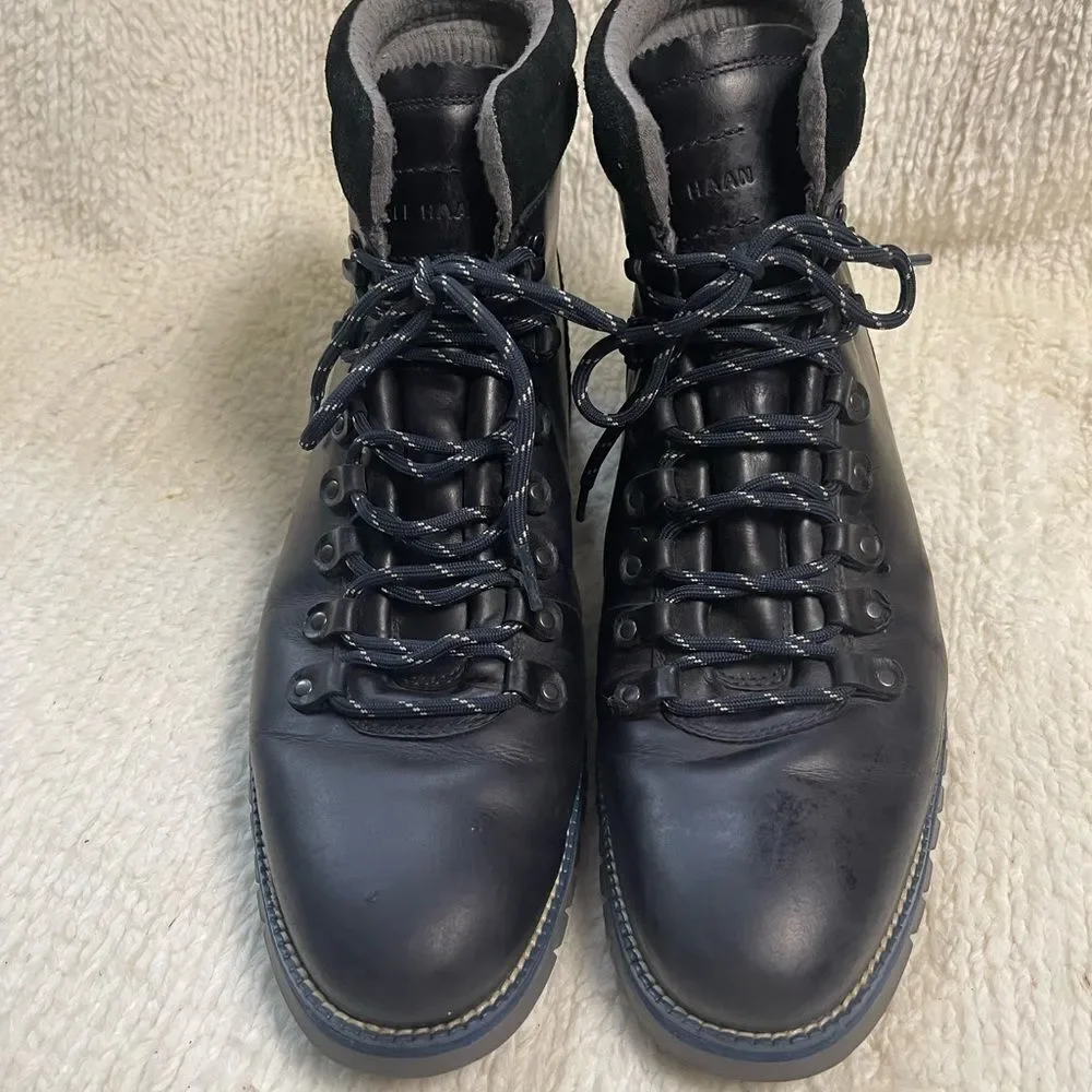 Cole Haan Men's ZeroGrand leather black Waterproof Hiker Boot Style C38230 SZ13M